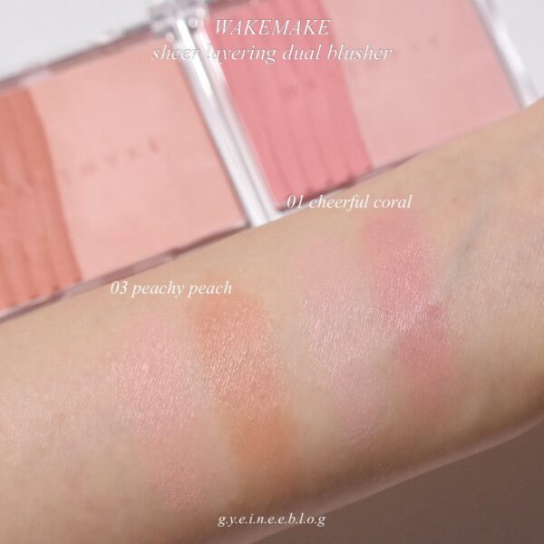 Má Hồng WAKEMAKE Sheer Layering Dual Blusher - Image 7