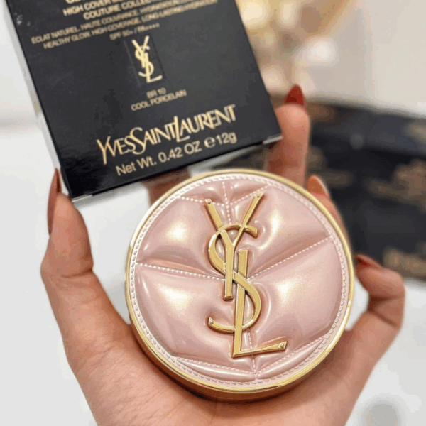 Cushion YSL Glow-Pact Limited 2025 Vỏ Da Hồng Box Đen - Image 5