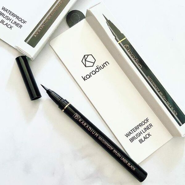 Kẻ Mắt Nước Karadium Waterproof Brush Liner Black - Image 2