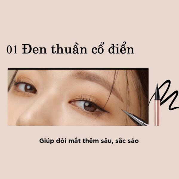 Kẻ Mắt Black Rouge Keep Your Line Power Proof Pen Liner - Image 5