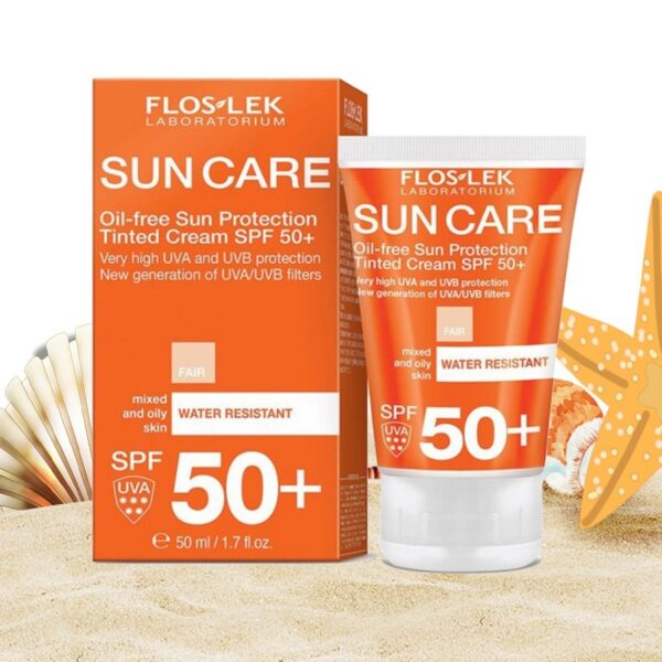 KCN Floslek Oil Free Sun Protection Tinted Cream SPF 50+ - Image 2
