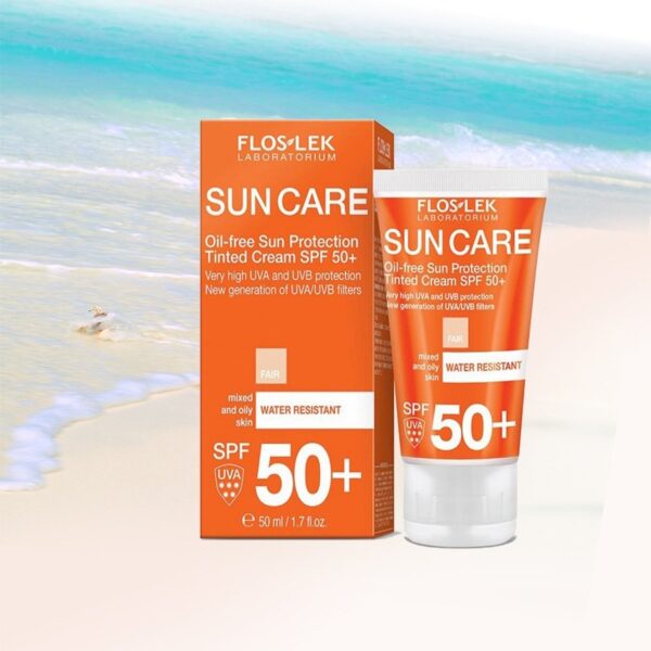 KCN Floslek Oil Free Sun Protection Tinted Cream SPF 50+ - Image 3
