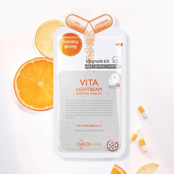 Mặt Nạ Mediheal Vita Light Beam Essential Mask EX 5 Miếng - Image 3