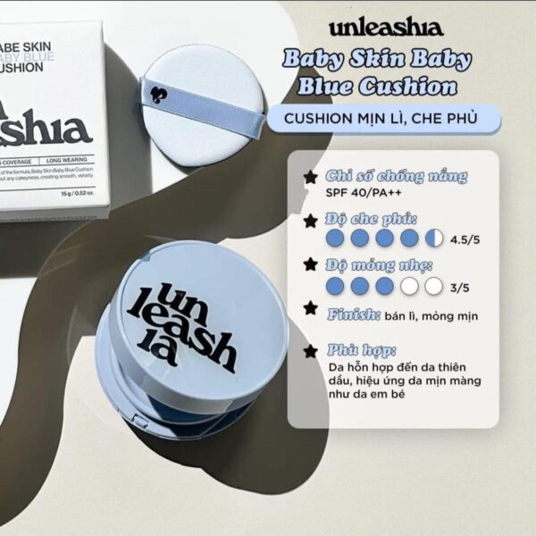 Cushion Unleashia Babe Skin Baby Blue 15g - Image 6