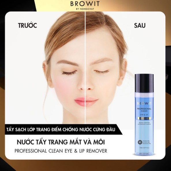 Nước Tẩy Trang Mắt Môi BROWIT PROFESSIONAL Clean Eye & Lip Remover 150ml - Image 4