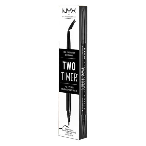 Kẻ Mắt NYX Two Timer Kohl Pencil Liner & Felt Tip Liner - TT01 Jet Black - Image 3