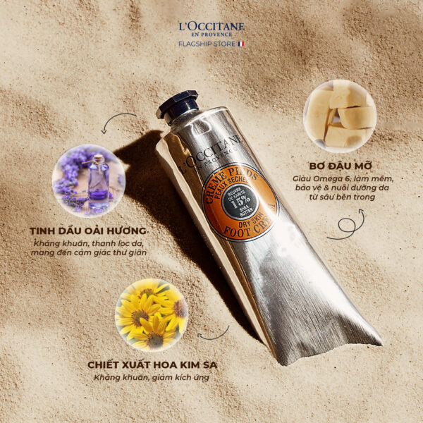 Kem Dưỡng Chân L'Occitane 15% Shea Butter Creme Pieds 150ml - Image 2