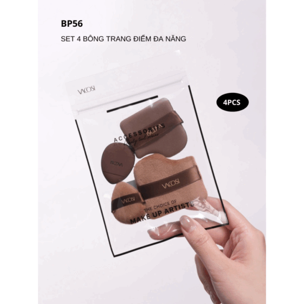 Set 4 Bông Trang điểm Vacosi BP56 - Image 2