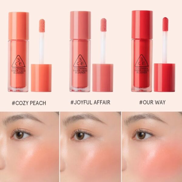 Má Hồng Kem 3CE Sheer Liquid Blusher - Image 9