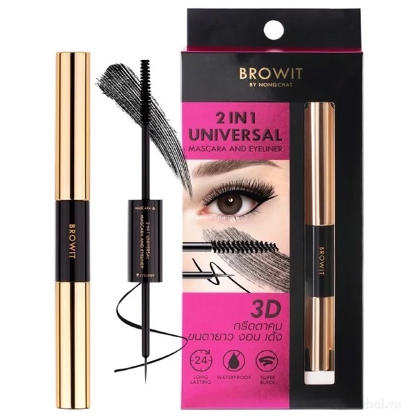 Mascara & Kẻ Mắt Nước NongChat 2in1 Universal - Image 2