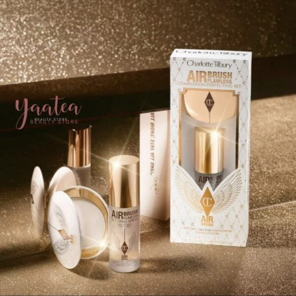 Set Charlotte Tilbury Airbrush Flawless (Phấn nén không màu + Xịt makeup 34ml) - Image 2