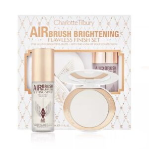 Set Charlotte Tilbury Airbrush Flawless (Phấn nén không màu + Xịt makeup 34ml)